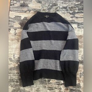 Striped black and gray sweater